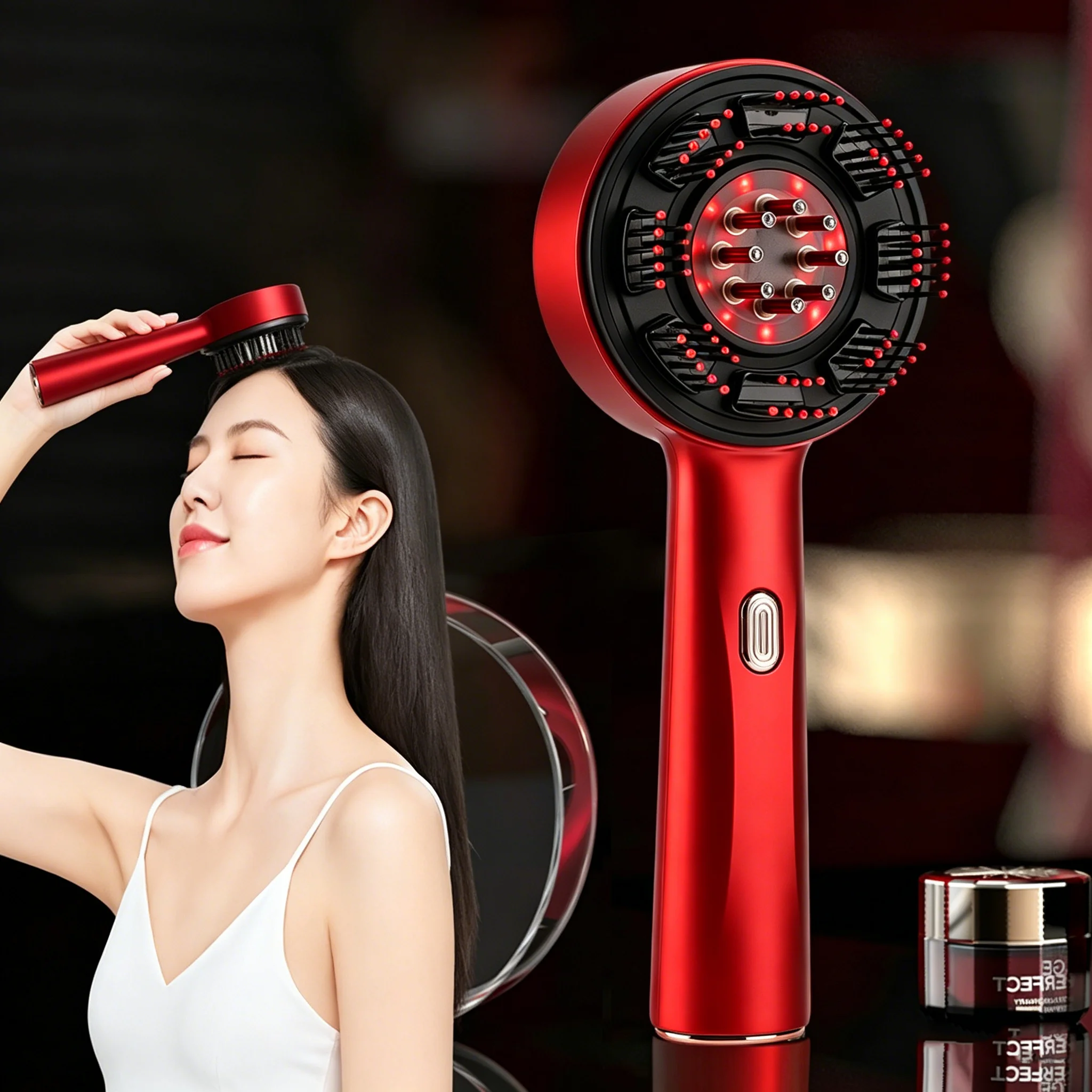 Hair Care For Hair Loss - مشط تدليك كهربائي محمول لفروة الرأس